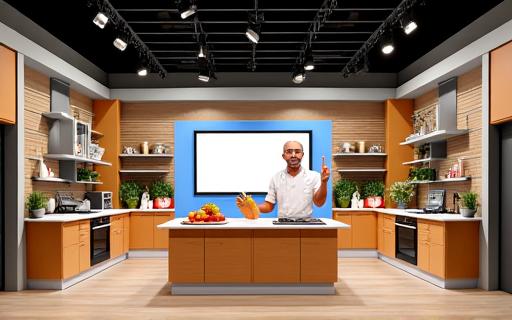 Suasana studio acara TV Dapur Inspirasi Pagi.